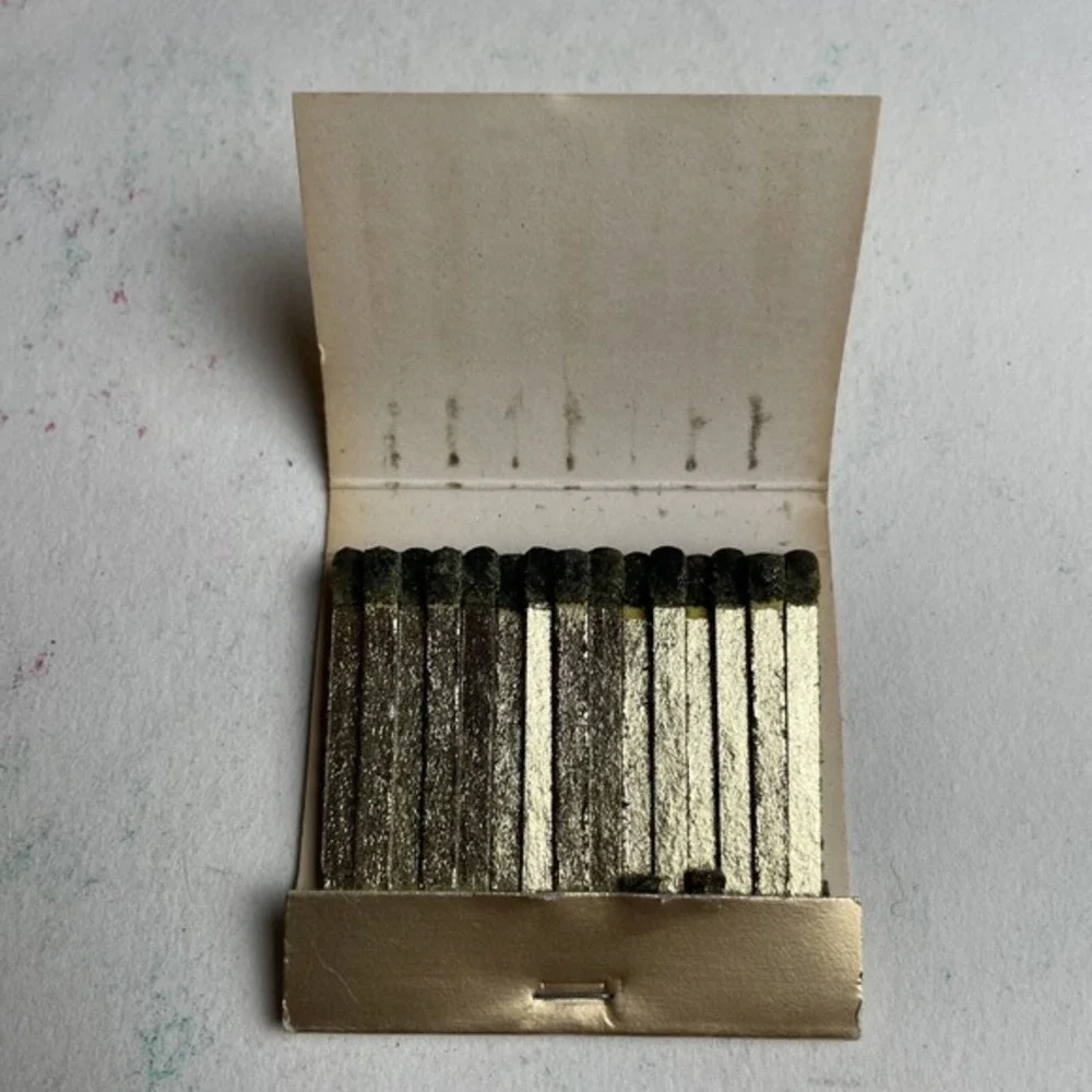 ABC Gold Colored Matchbook Match Box‎ Vintage Matches A B C Gold Matches